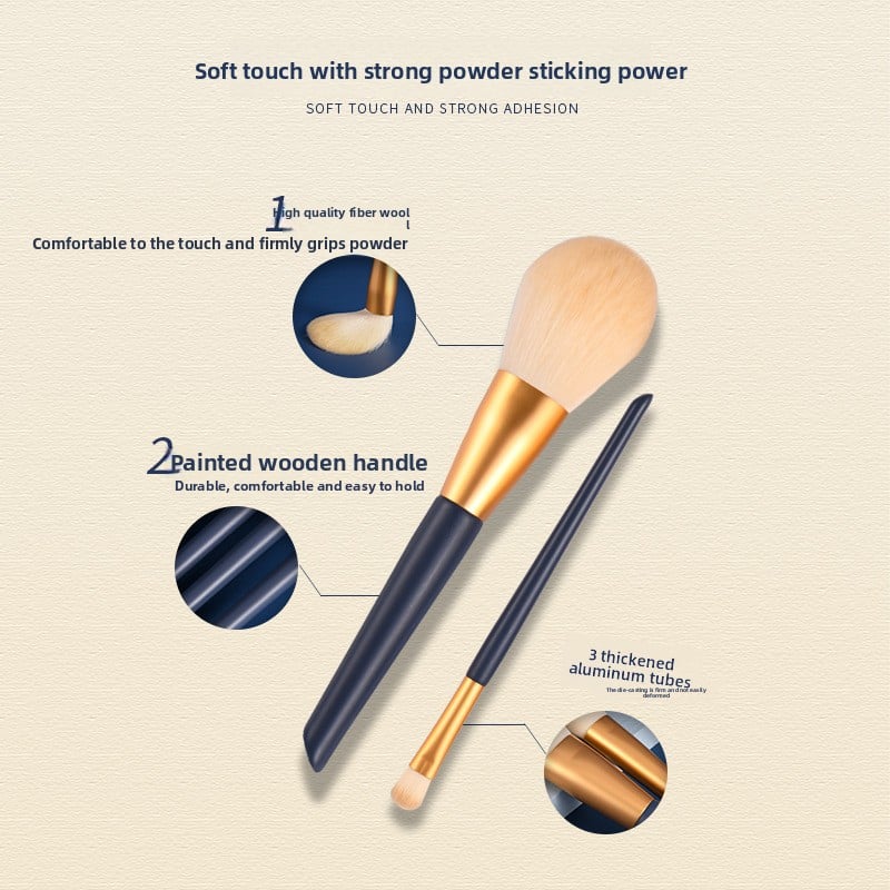 A set of 12 makeup brushes