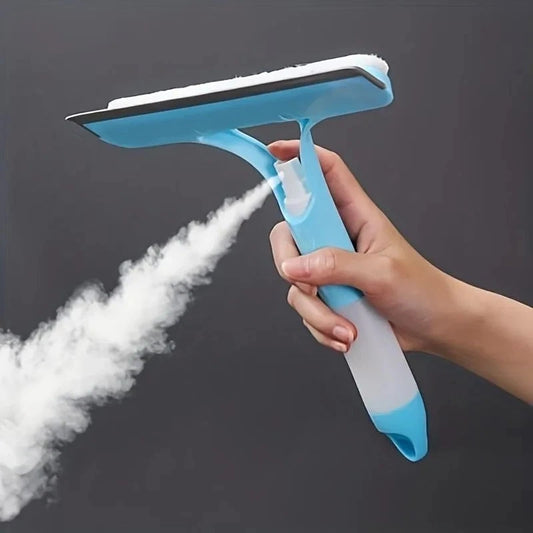 3-in-1 Glass Cleaner Spray Squeegee Tool for Windows Mirrors Bathroom Kitchen
